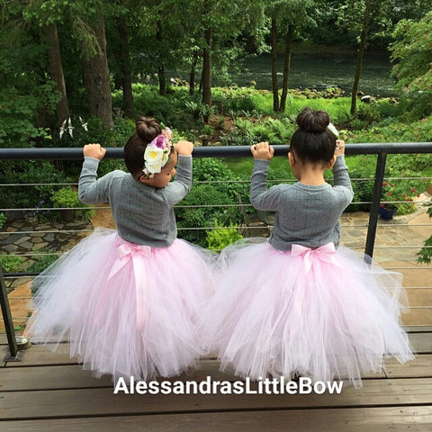 full lenght flower girl tutu skirt - AlessandrasLittleBow