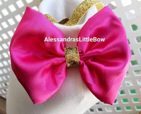 Satin bow headband - AlessandrasLittleBow