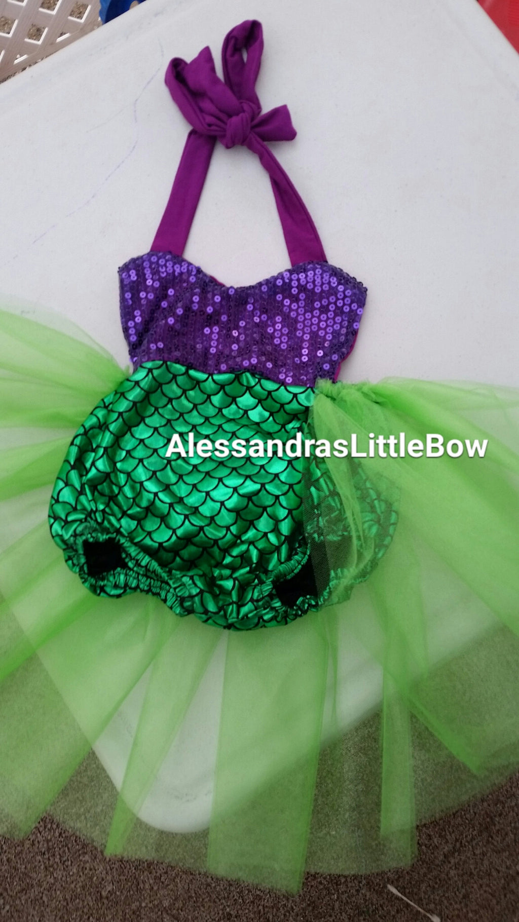 Mermaid sweetheart Romper - AlessandrasLittleBow