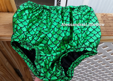 Classic green mermaid bloomers - AlessandrasLittleBow