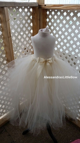 Full lenght flower girl tutu skirt pick color - AlessandrasLittleBow