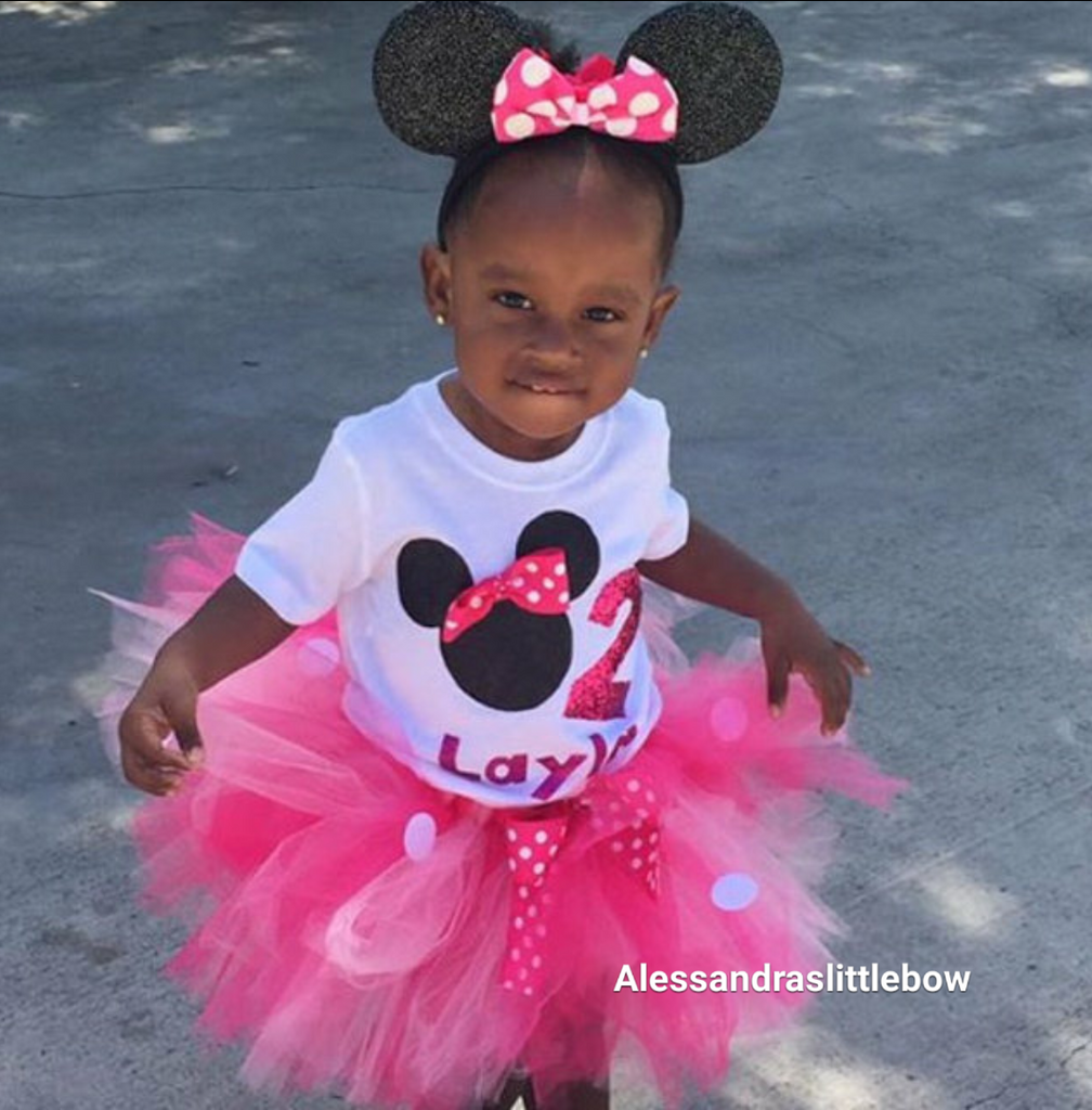 Minnie Mouse Birthday Outfit, Minnie Mouse Tutu Set, Minnie Mouse