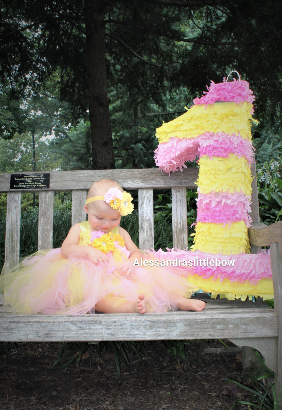 Pink lemonade tutu dress - AlessandrasLittleBow