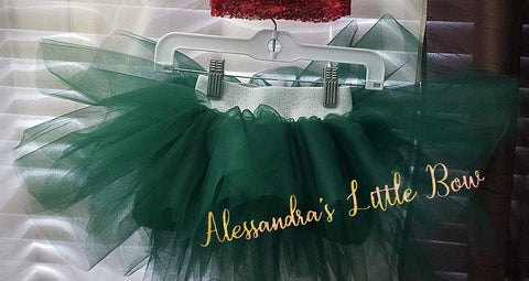 Hunter Green Luxury Tutu Skirt - AlessandrasLittleBow