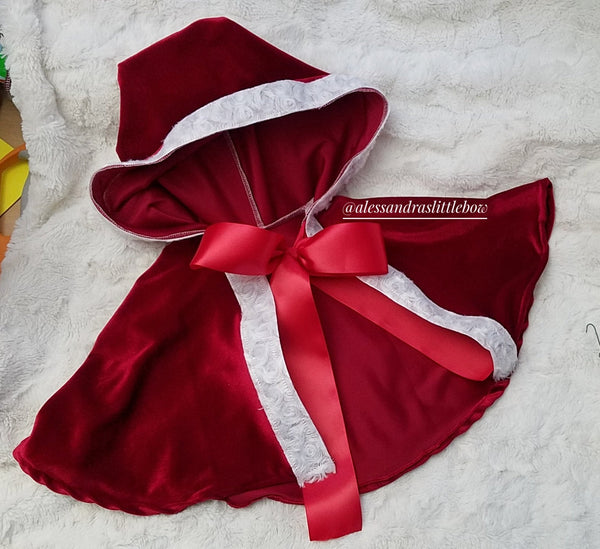 Santa Claus Cape - color choice - AlessandrasLittleBow