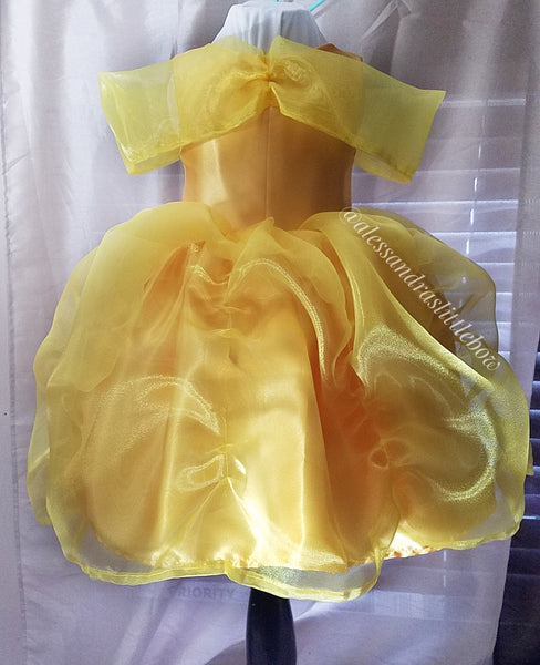 Belle inspired Couture Dress - AlessandrasLittleBow