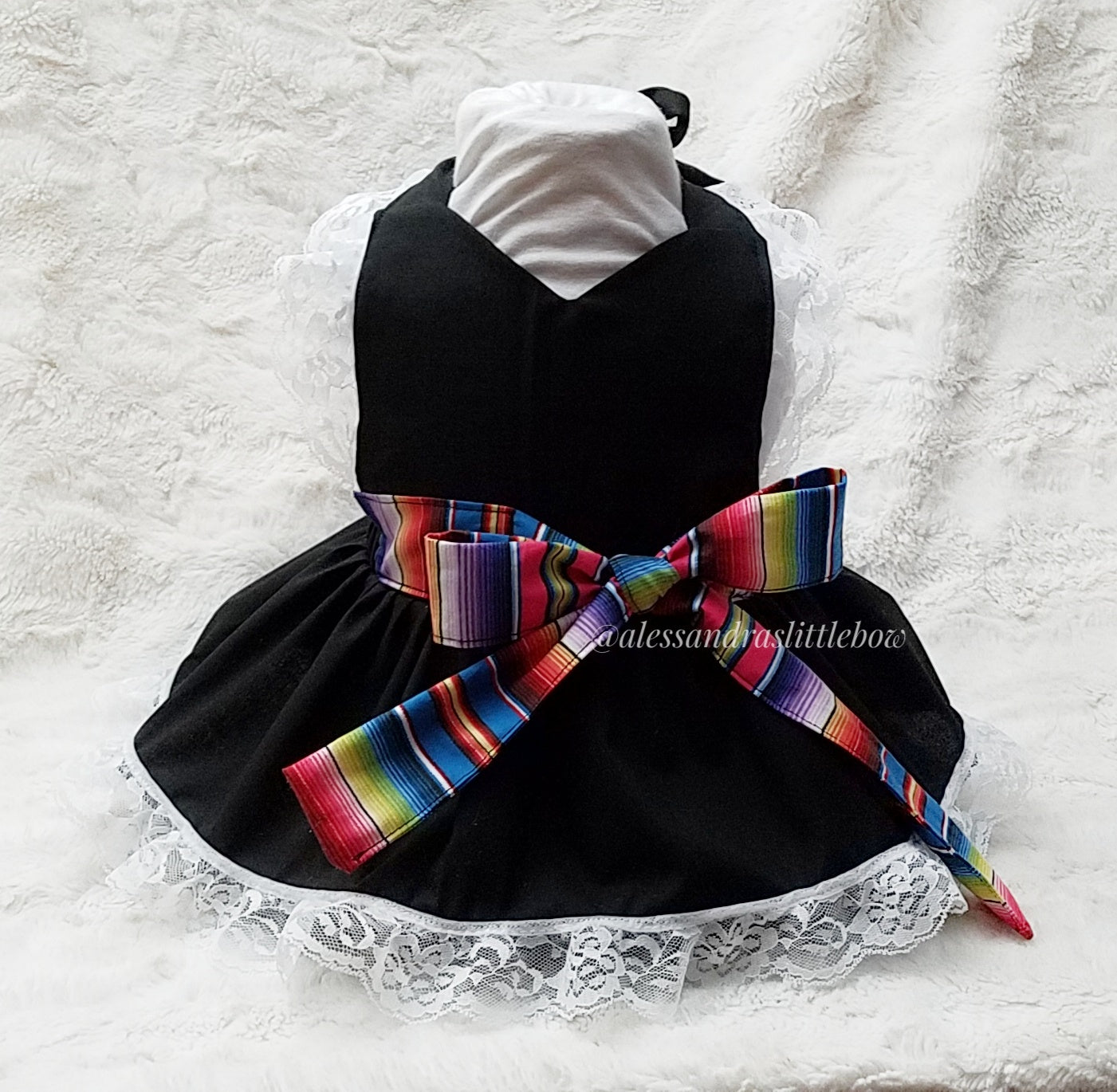 Black Traditional Fiesta Romper - AlessandrasLittleBow