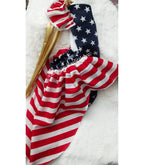 Little Miss America high low romper