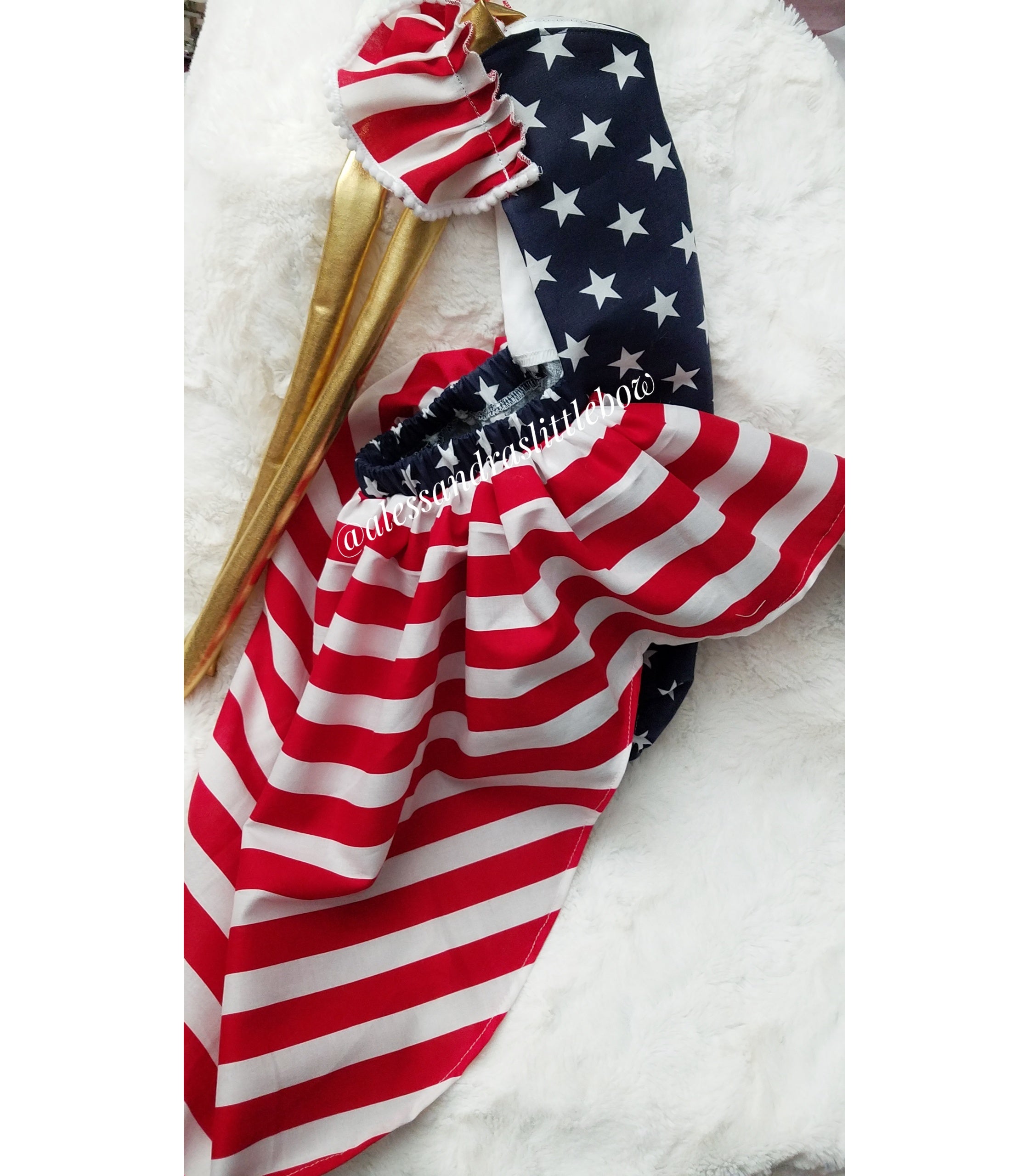 Little Miss America high low romper
