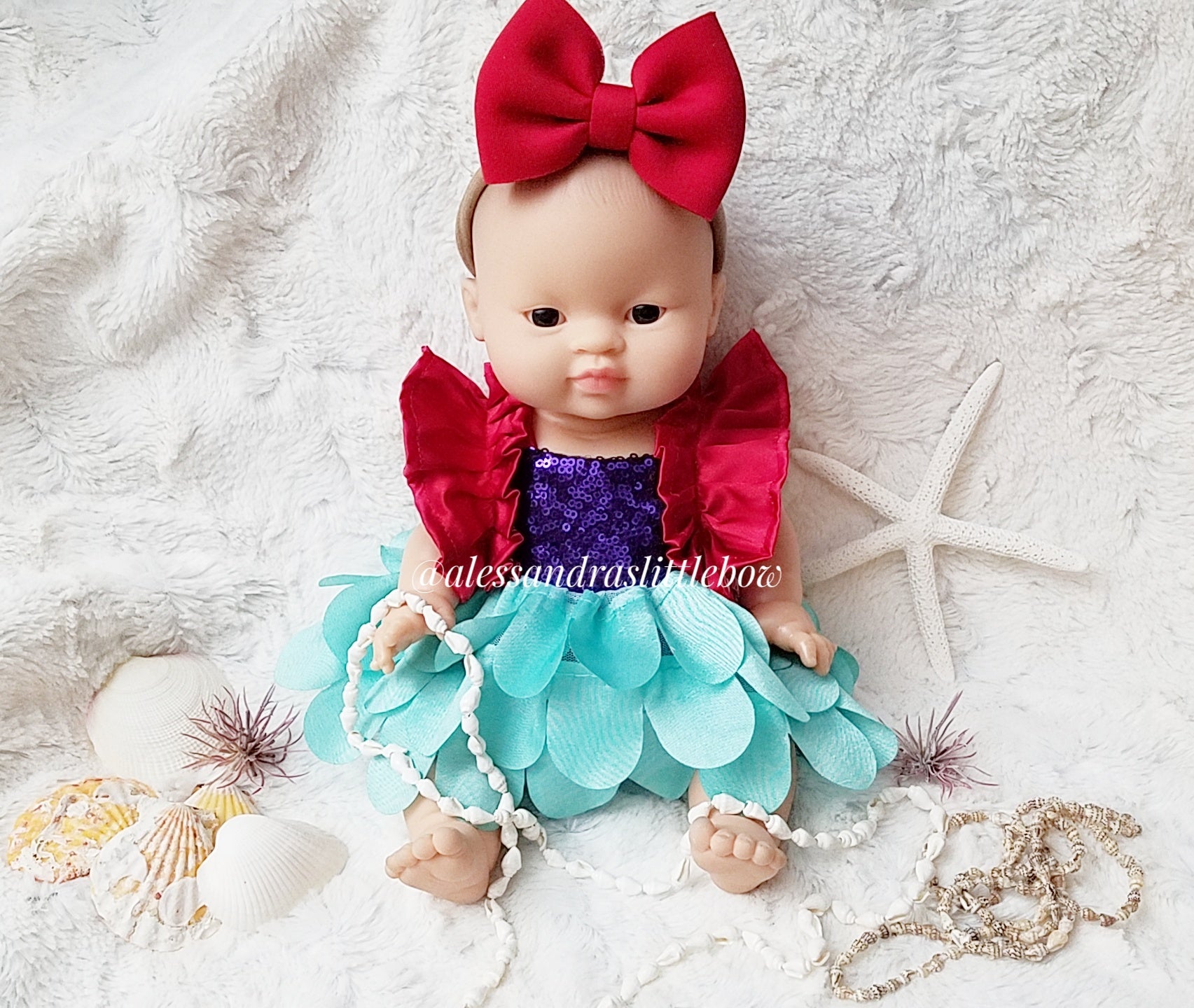 Minikane Doll Little Mermaid Luxury Romper - AlessandrasLittleBow
