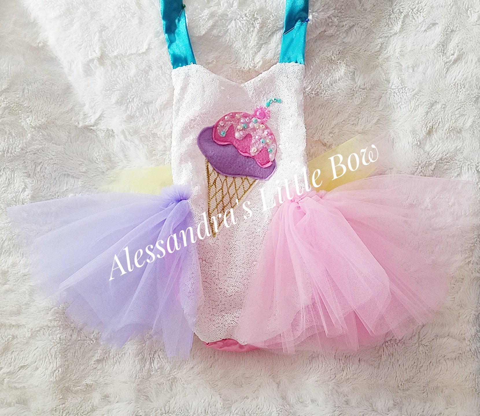 Ice Cream Sprinkles Tutu Romper - AlessandrasLittleBow