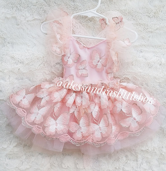 Blush Butterfly Whimsical Romper