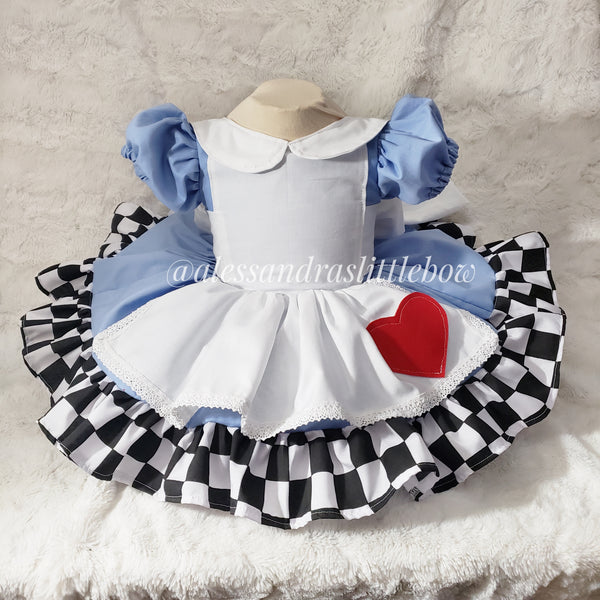 Alice in Wonderland Vintage Couture Dress