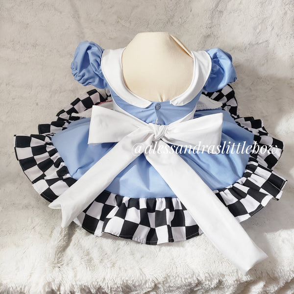 Alice in Wonderland Vintage Couture Dress