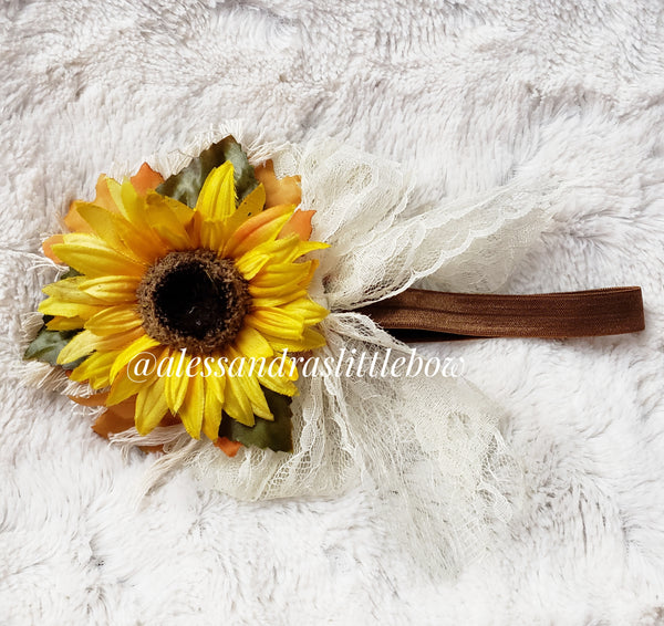 Sunflower Boho Headband