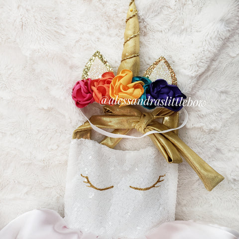 Unicorn headband - Bright Colors - AlessandrasLittleBow