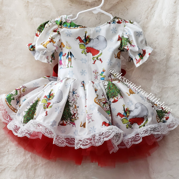 Grinch Whoville vintage Couture Dress