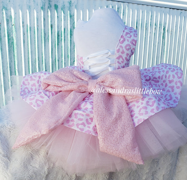 Pink Cheetah Couture Dress