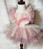 Blush Rainbow Whimsical Romper - AlessandrasLittleBow