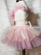 Blush Rainbow Whimsical Romper - AlessandrasLittleBow
