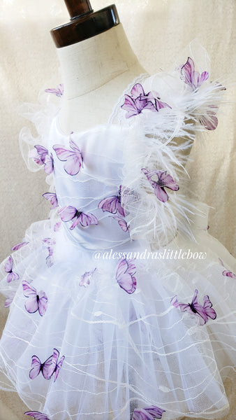 Lavender Butterfly Whimsical Romper