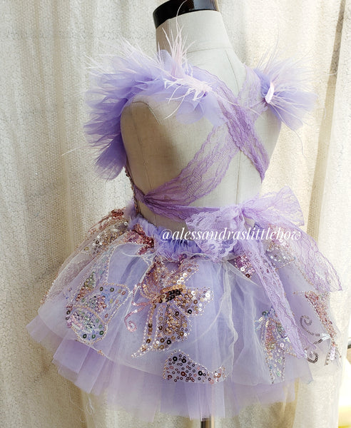 Sparkly Butterfly Deluxe Couture romper in Lavender