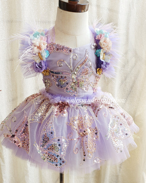 Sparkly Butterfly Deluxe Couture romper in Lavender