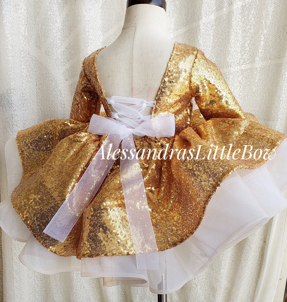 Gold Glam Couture Cupcake dress