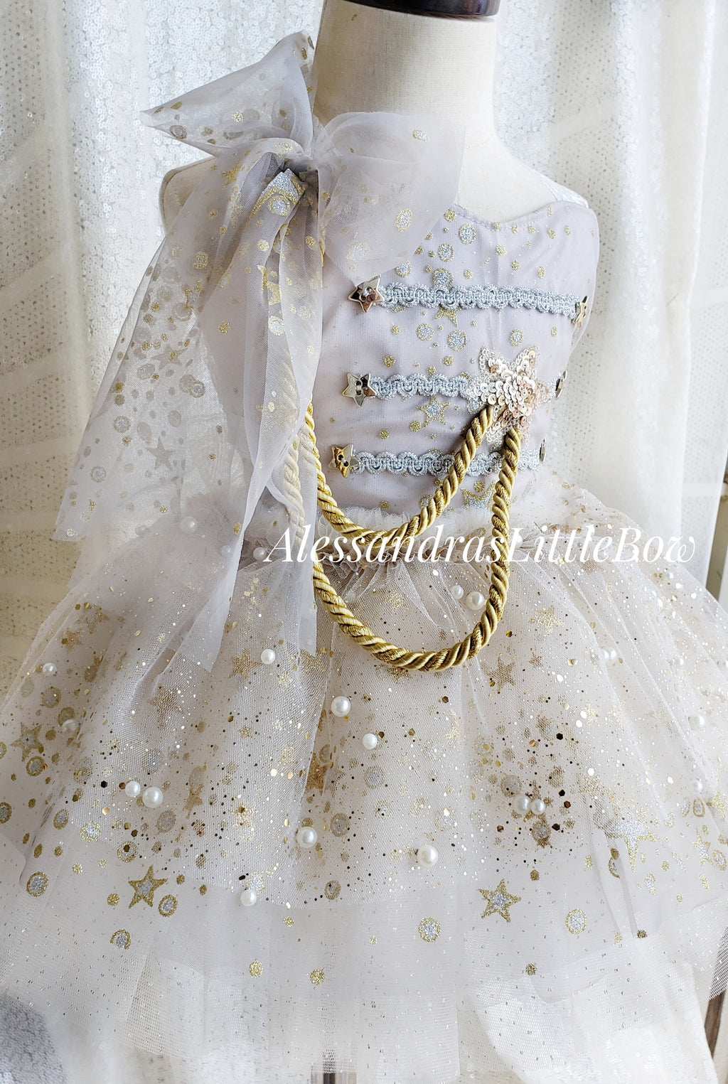 Silver and Gold Nutcracker whimsical Romper