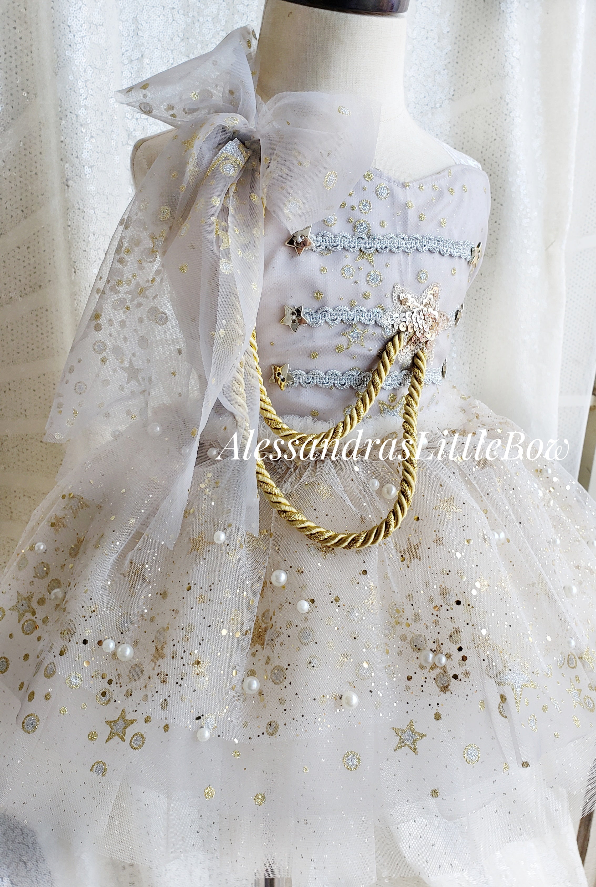 Silver and Gold Nutcracker whimsical Romper