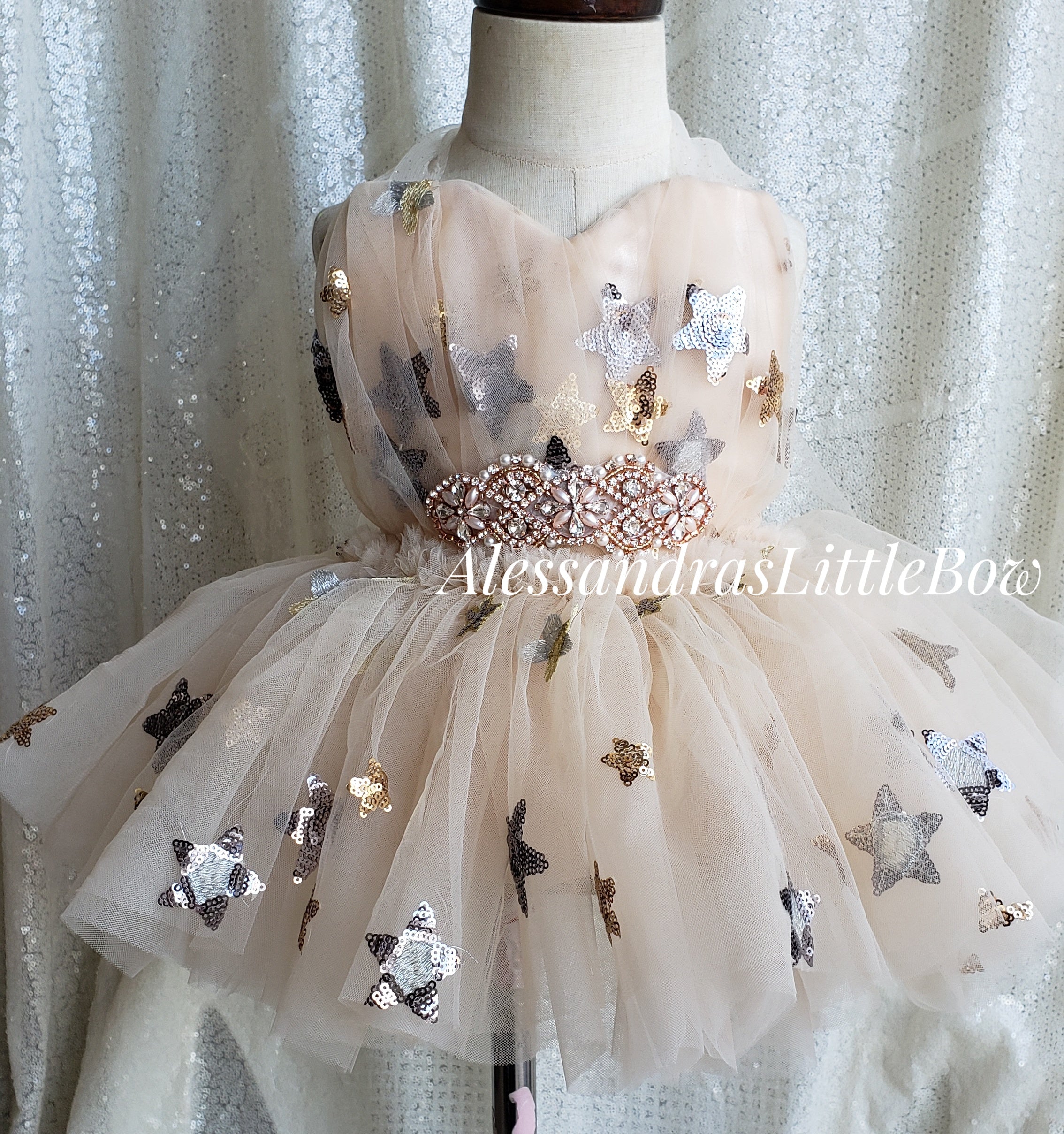 Silver and Gold Starlight whimsical Romper