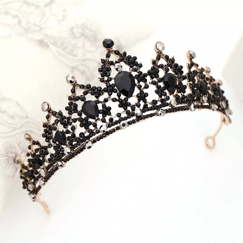 Black crystal Tiara - pre order - AlessandrasLittleBow