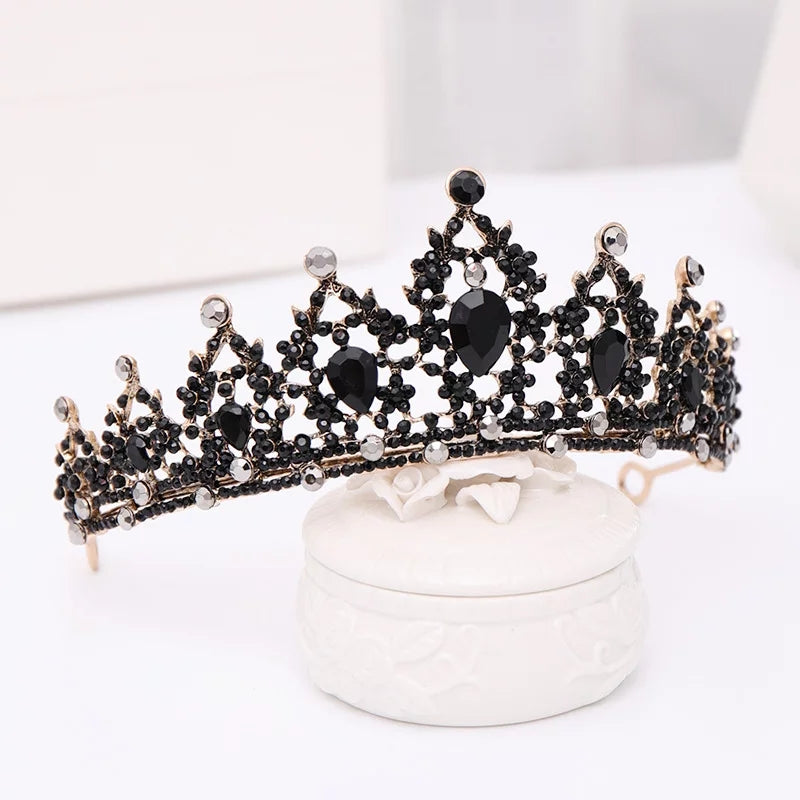 Black crystal Tiara - pre order - AlessandrasLittleBow