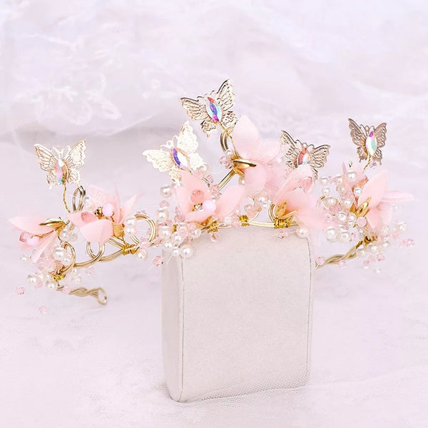 Blush Pink Luxury Butterfly Tiara - pre order