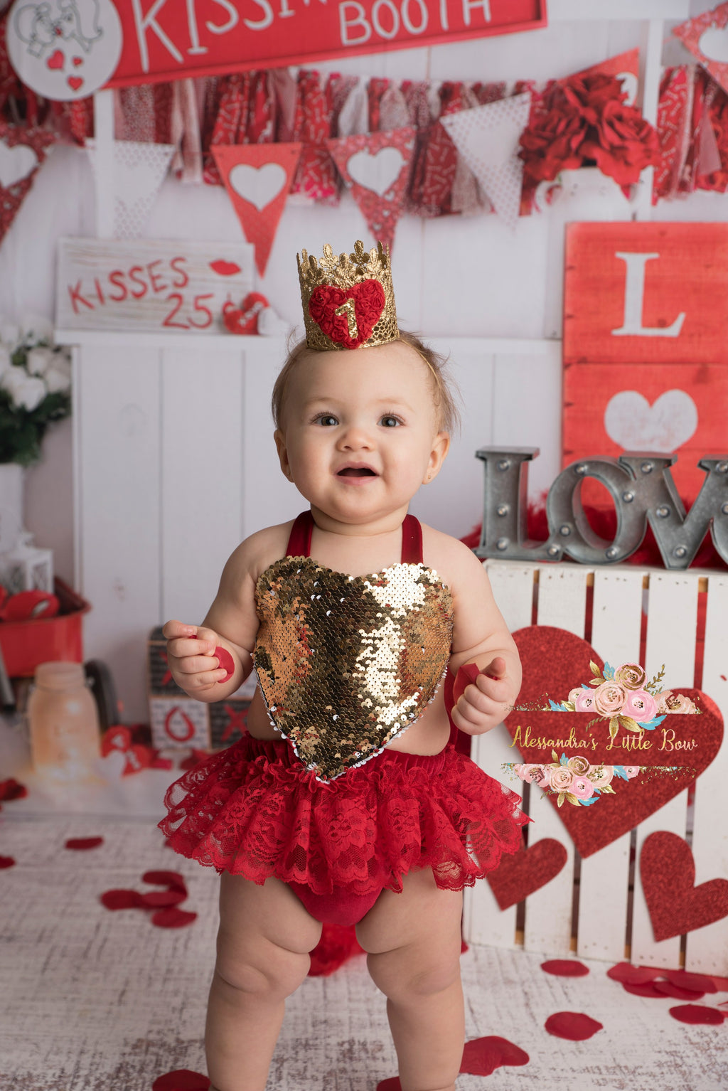 Love Romper in Red - AlessandrasLittleBow