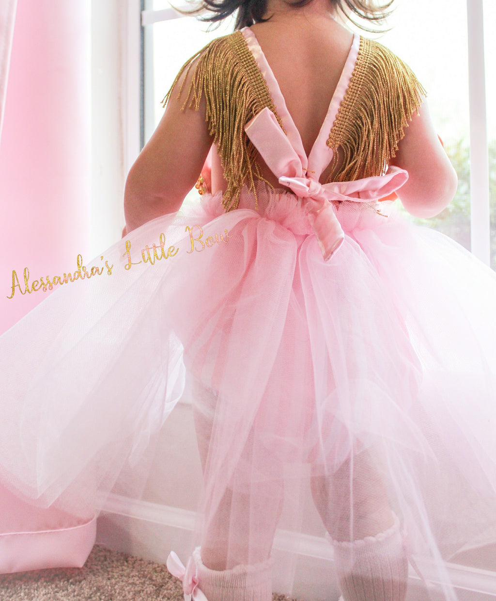 Pink Circus Romper - AlessandrasLittleBow