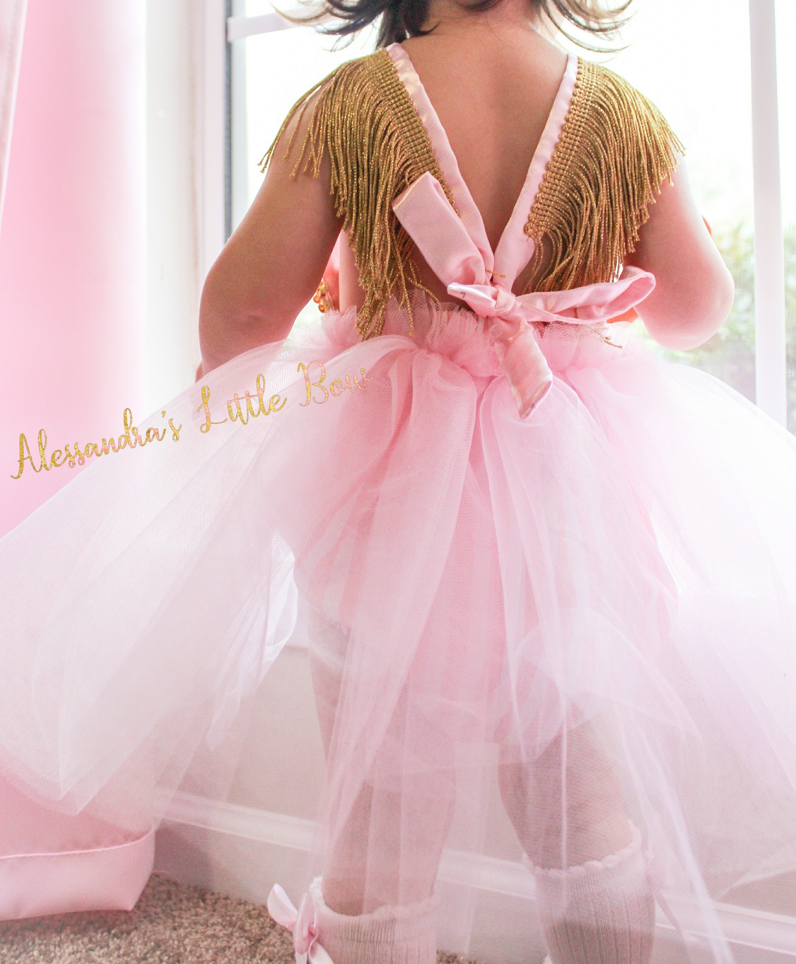 Pink Circus Romper - AlessandrasLittleBow