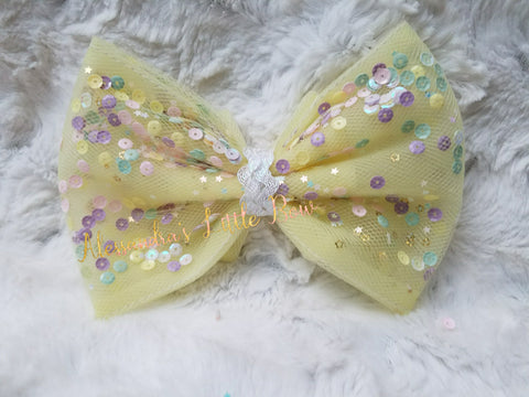 Pastels Confetti Bow - AlessandrasLittleBow