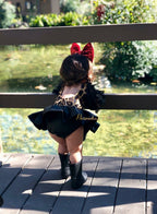 Faux Leather Skirted Bloomers - AlessandrasLittleBow