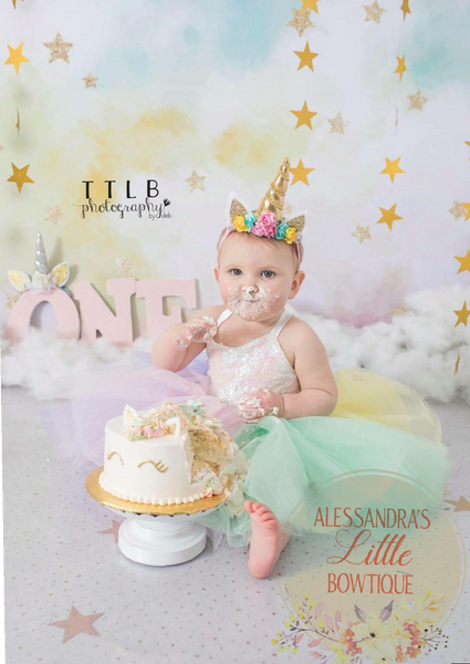 Sweet Unicorn couture dress - AlessandrasLittleBow