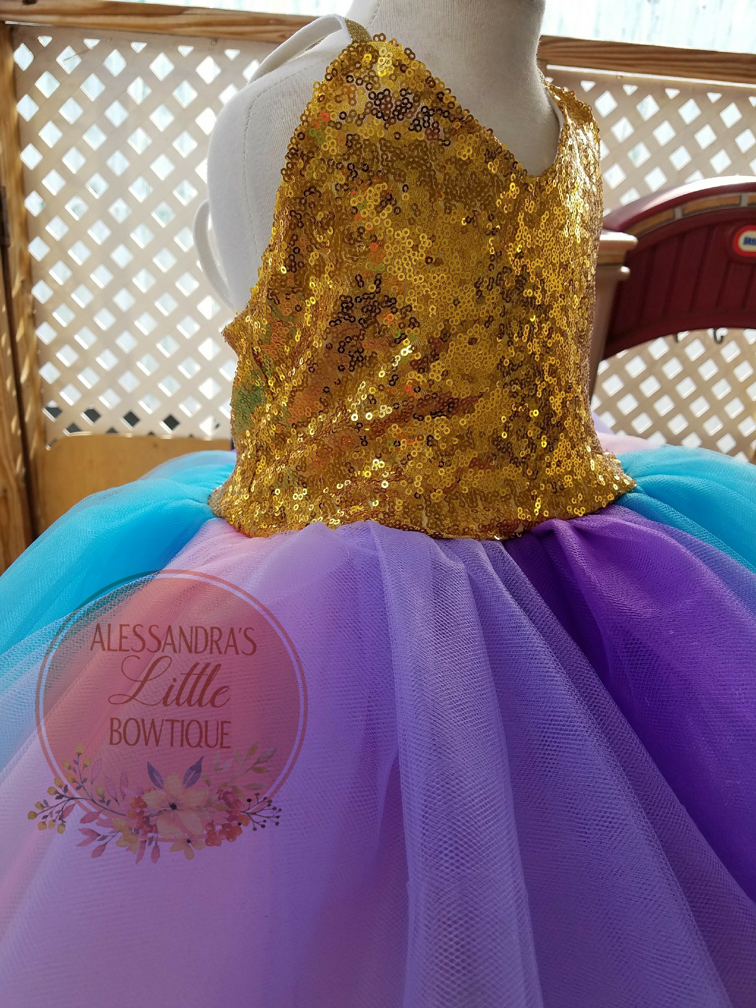 Dream Big Unicorn couture dress - AlessandrasLittleBow