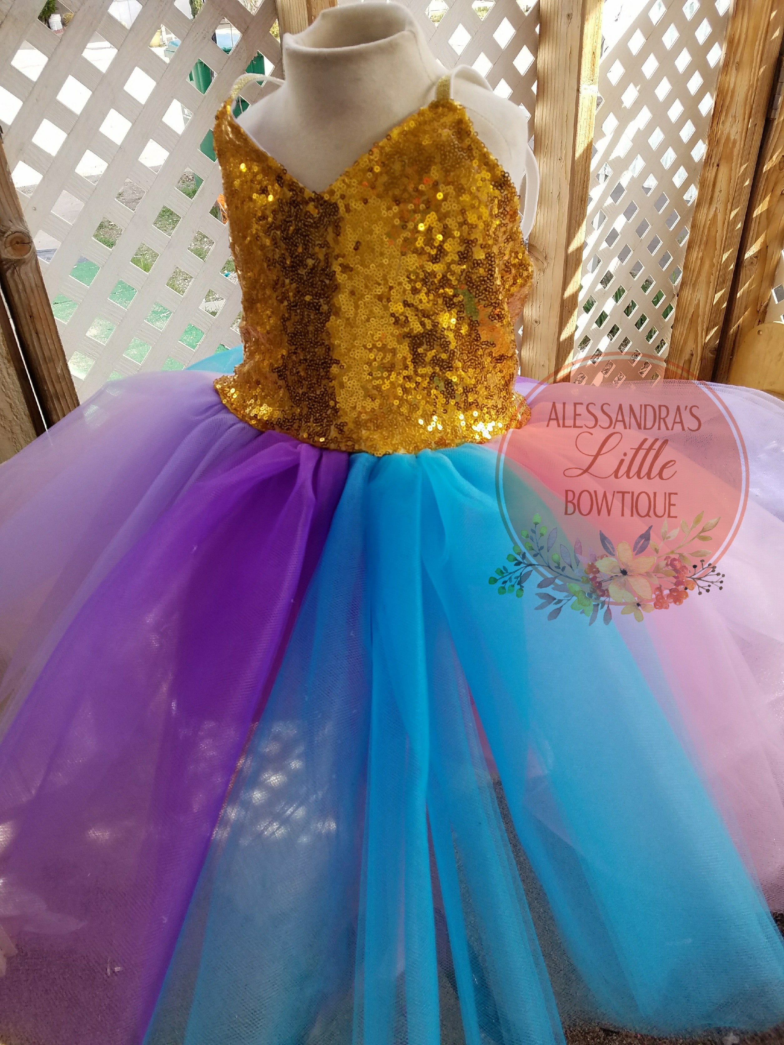 Dream Big Unicorn couture dress - AlessandrasLittleBow