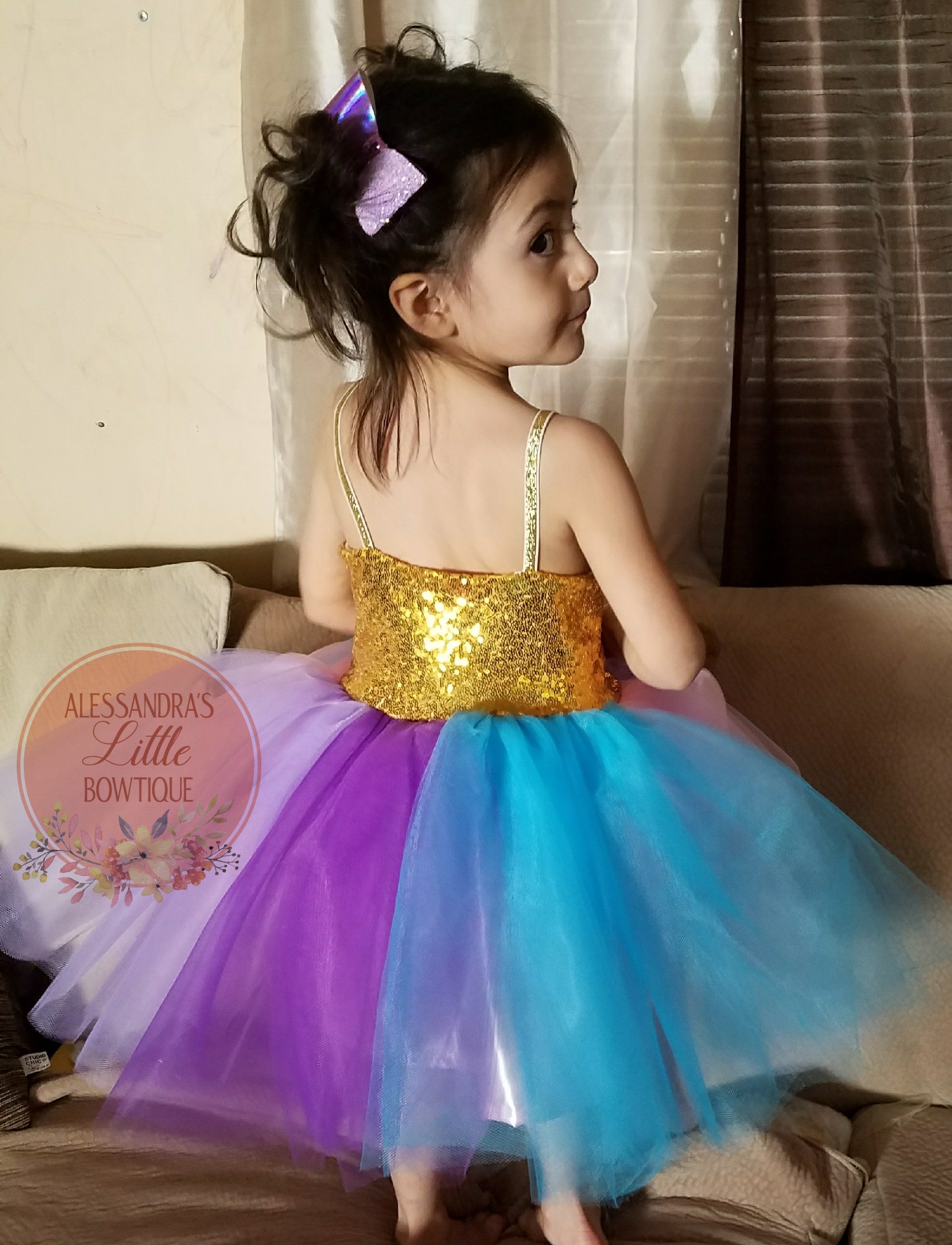 Dream Big Unicorn couture dress - AlessandrasLittleBow