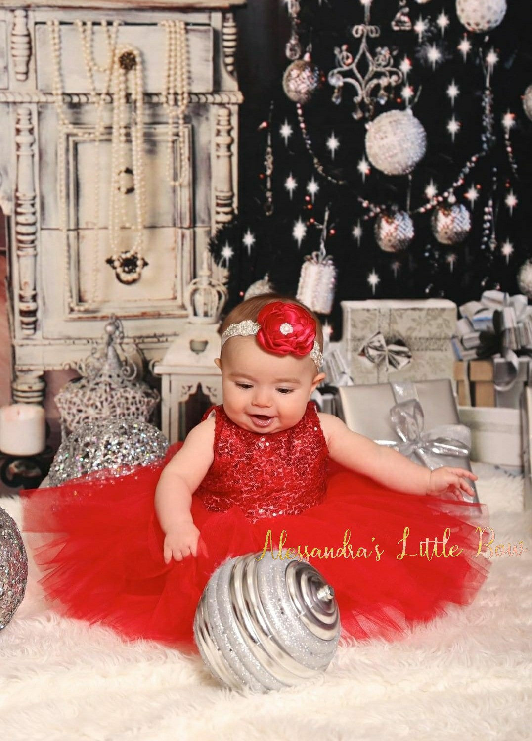 Princess dress in Red - AlessandrasLittleBow