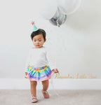 Rainbow Dots Skirted Bloomers - AlessandrasLittleBow