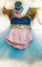 Pink Circus Ring Master Romper - AlessandrasLittleBow