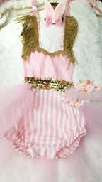 Pink Circus Romper - AlessandrasLittleBow