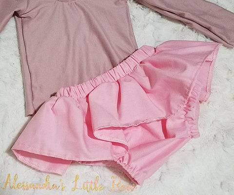 Pink skirted bloomers - AlessandrasLittleBow