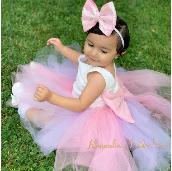 Princess dress in Pink and Lavender - AlessandrasLittleBow