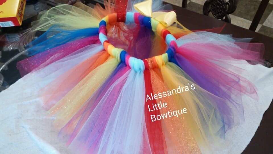 Rainbow tutu - AlessandrasLittleBow
